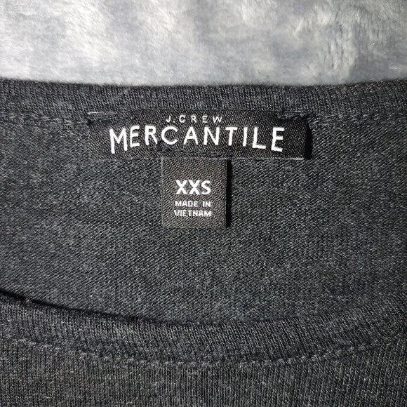 J‎ Crew Mercantile Womens Top XXS Gray Polka Dot Layered Look Long Sleeve Casual - Picture 2 of 10